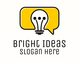 Led - Bulb Idea Communication logo design