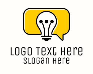 Business Solution - Bulb Idea Communication logo design