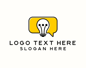 Idea - Bulb Idea Communication logo design