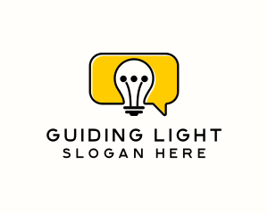 Bulb Idea Communication logo design