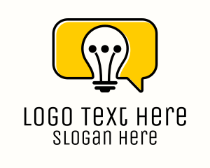 Social Media - Bulb Idea Communication logo design