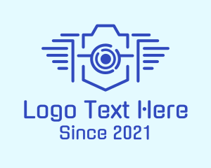 Photo App - Blue Digital Camera logo design