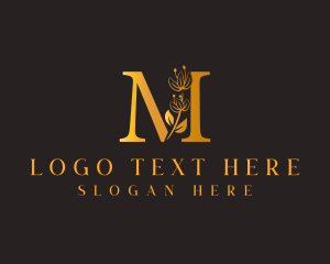 Lifestyle - Floral Elegant Nature Letter M logo design