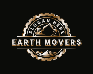 Excavator Cogwheel Mountain logo design