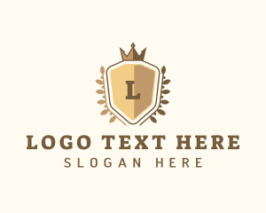 Letter - Shield Wreath Academy logo design