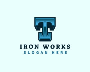 Iron - Iron Fabrication Machinery logo design