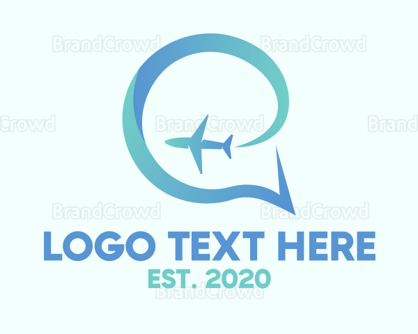 Airplane Travel Chat Logo