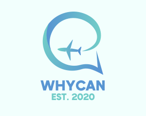 Chatting - Airplane Travel Chat logo design