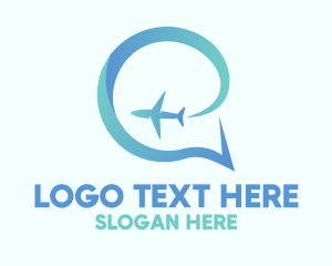 Airplane Travel Chat Logo