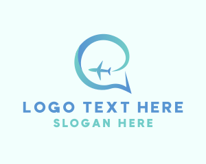 Airplane Travel Chat Logo