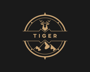 Traveler - Camp Badge Reindeer logo design