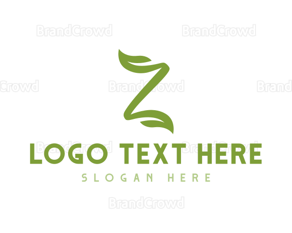 Green Leaf Z Stroke Logo