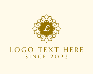 Funeral Home - Organic Flower Wreath Leaf logo design