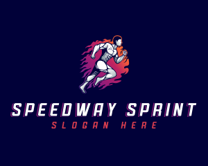 Running Sprint Fitness logo design