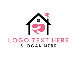 Hug - Love Care Shelter logo design