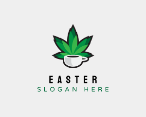 Hemp Oil - Weed Leaf Cup logo design