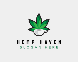 Weed Leaf Cup logo design