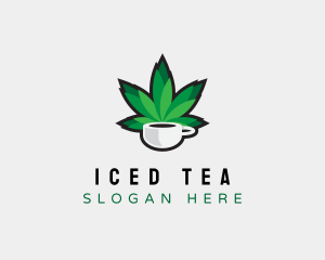 Weed Leaf Cup logo design