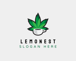 Vape - Weed Leaf Cup logo design