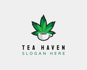 Weed Leaf Cup logo design