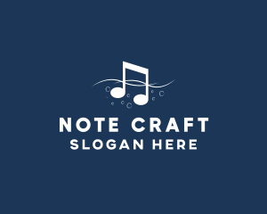 Note - Musical Note Sea logo design