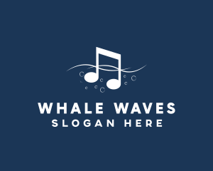 Musical Note Sea logo design