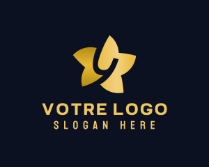 Alterations - Gold Star Letter Y logo design