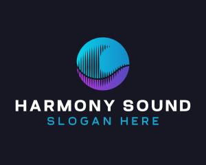 Abstract Sound Wave logo design