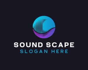Audiovisual - Abstract Sound Wave logo design