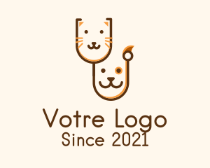 Outline - Dog Cat Veterinary logo design