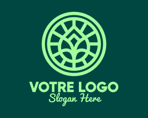 Park - Green Leaf Outline logo design