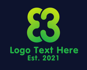 Ireland - Green Clover Number 3 logo design