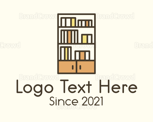 Library Bookshelf Furniture Logo
