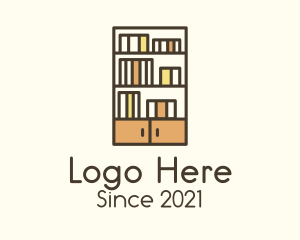 Upholstery - Library Bookshelf Furniture logo design