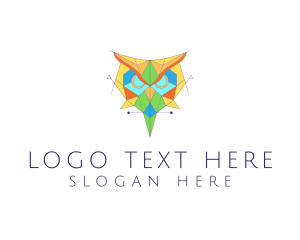 Polygon - Geometric Owl Bird logo design
