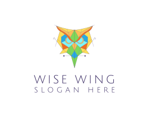 Geometric Owl Bird logo design