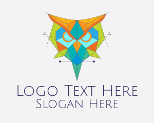 Pharaoh - Colorful Geometric Owl logo design