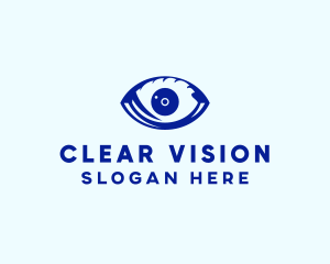 Optical - Blue Optic Eye logo design