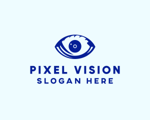 Blue Optic Eye logo design