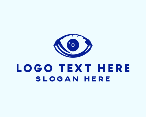 Visual Clinic - Blue Optic Eye logo design