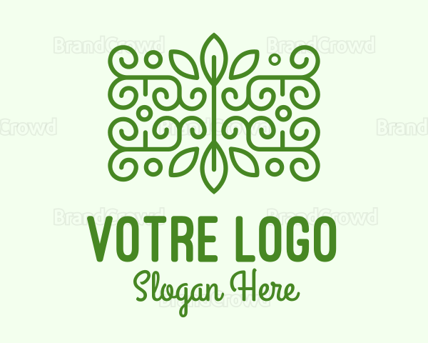 Green Plant Decoration Logo