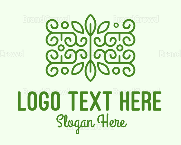 Green Plant Decoration Logo
