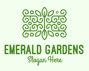 Green Plant Decoration logo design