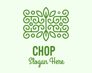 Vegan - Green Plant Decoration logo design