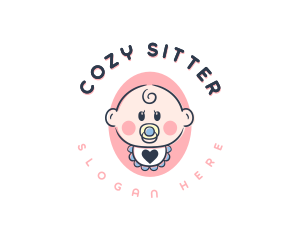 Baby Bib Pacifier logo design