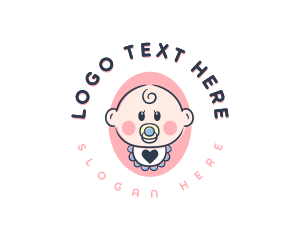 Infant - Baby Bib Pacifier logo design