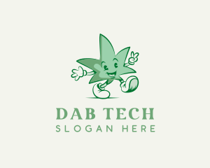 Dab - Cannabis Leaf Marijuana logo design
