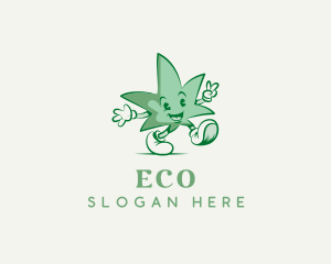 Weed Shop - Cannabis Leaf Marijuana logo design