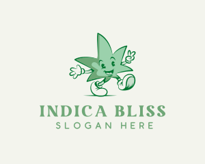 Indica - Cannabis Leaf Marijuana logo design