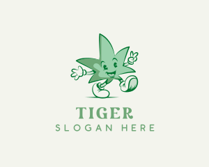 Hash - Cannabis Leaf Marijuana logo design